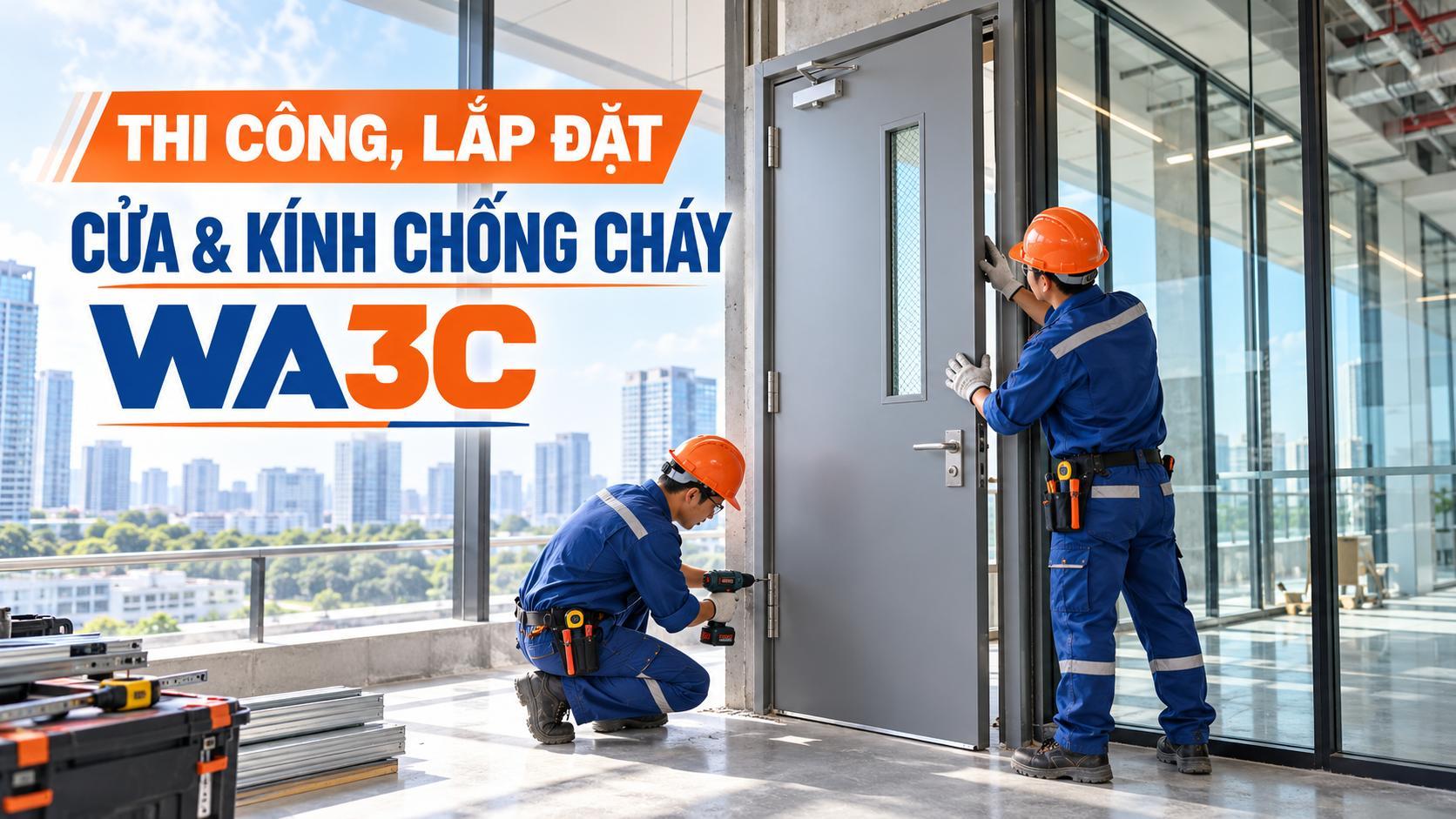 Dịch vụ thi công lặp đặt cửa, kính chống cháy WA3C